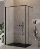 NEW TRENDY Kabina prysznicowa WALK-IN NEW MODUS BLACK 90x30x200 EXK-0265/EXK-0256